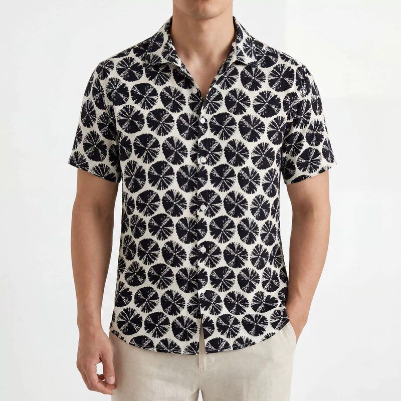 Printed men shirt AC-PS-021 polyester wholesale from China