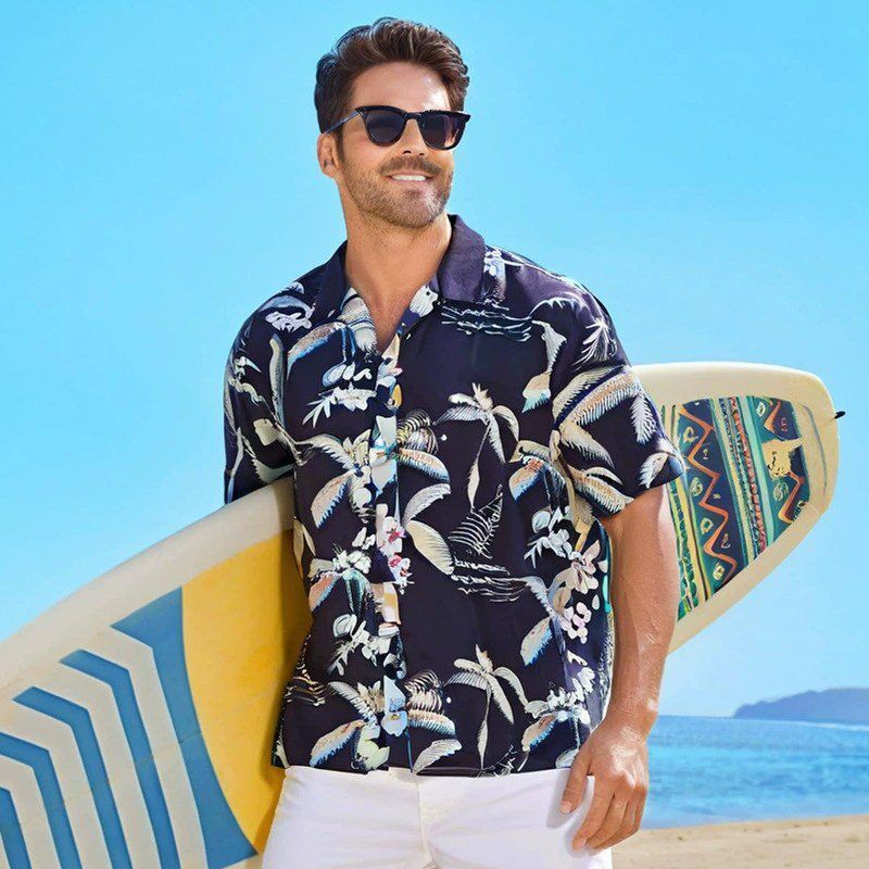 Printed men shirt AC-PS-022 polyester wholesale from China
