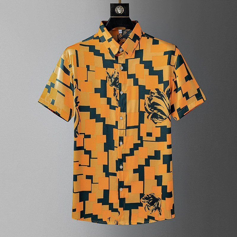 Kemeja Lengan Pendek Motif Kasual Hawaii view 7