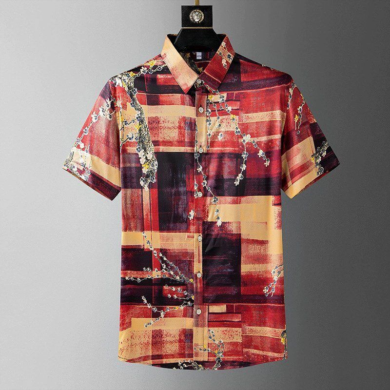 Kemeja Lengan Pendek Motif Kasual Hawaii view 8