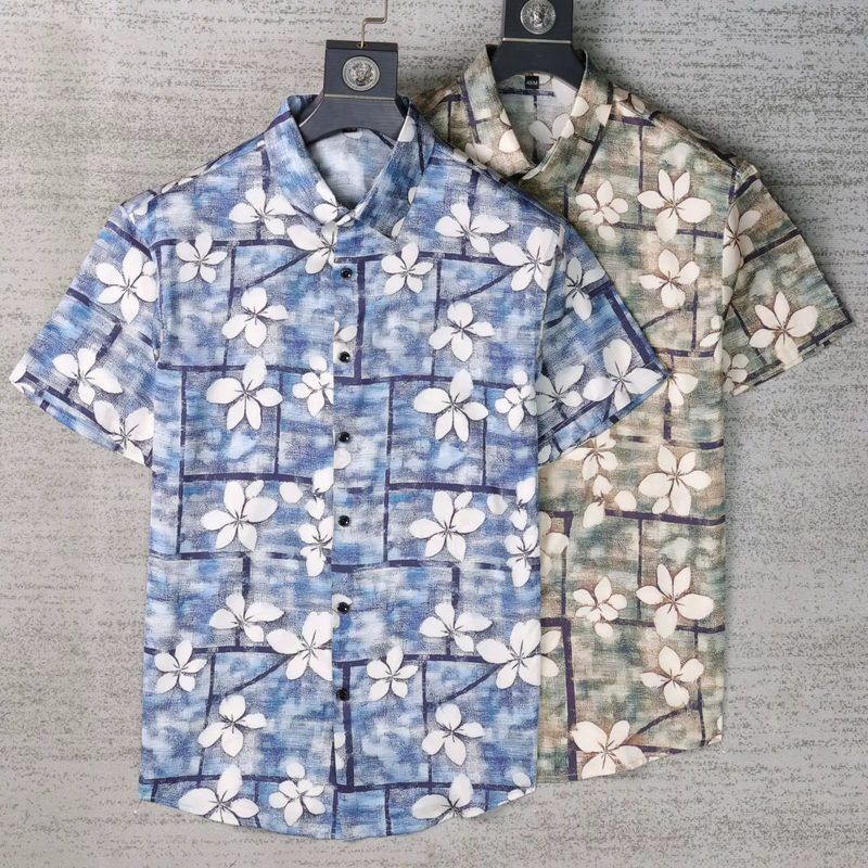 Printed men shirt AC-PS-023 polyester wholesale from China