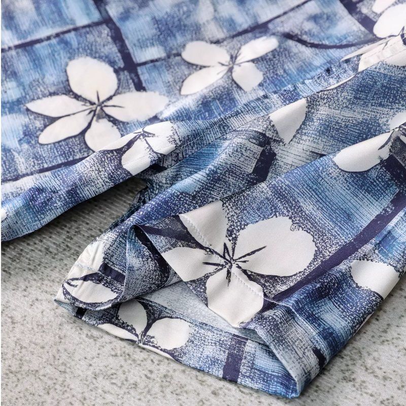 Chemise à manches courtes à imprimé floral hawaïen vintage view 3