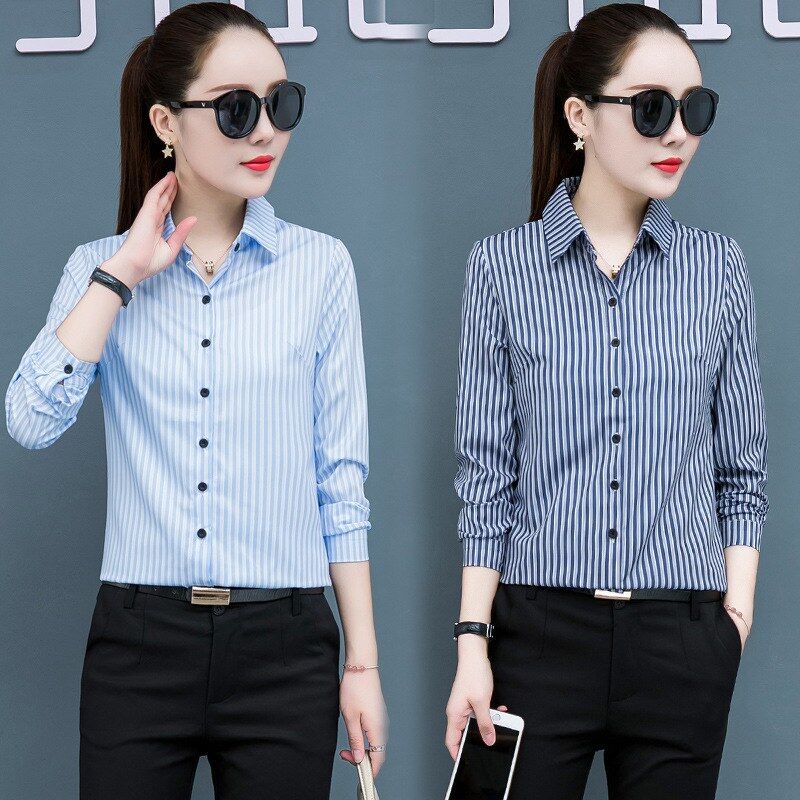 Striped Slim Long Sleeve Shirt view 2