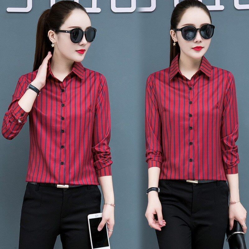 Striped Slim Long Sleeve Shirt view 4