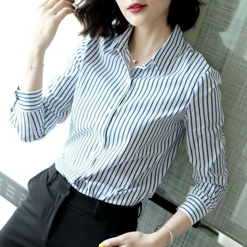 Camisa de oficina de rayas manga larga view 3