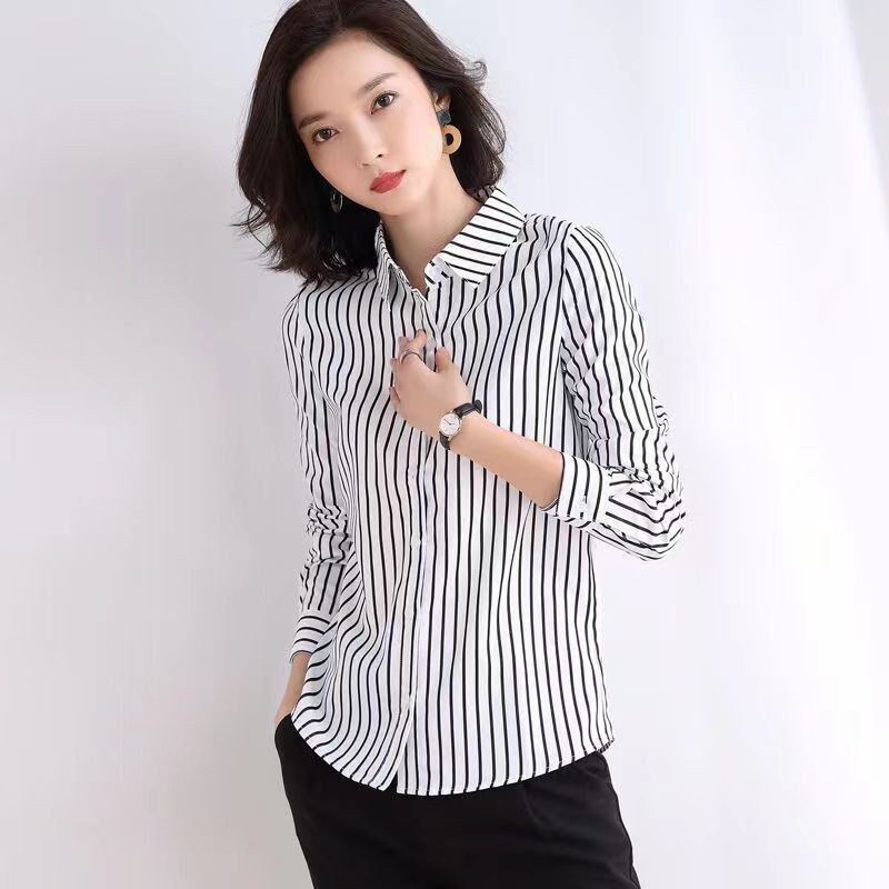 Striped Long Sleeve Loose Shirt