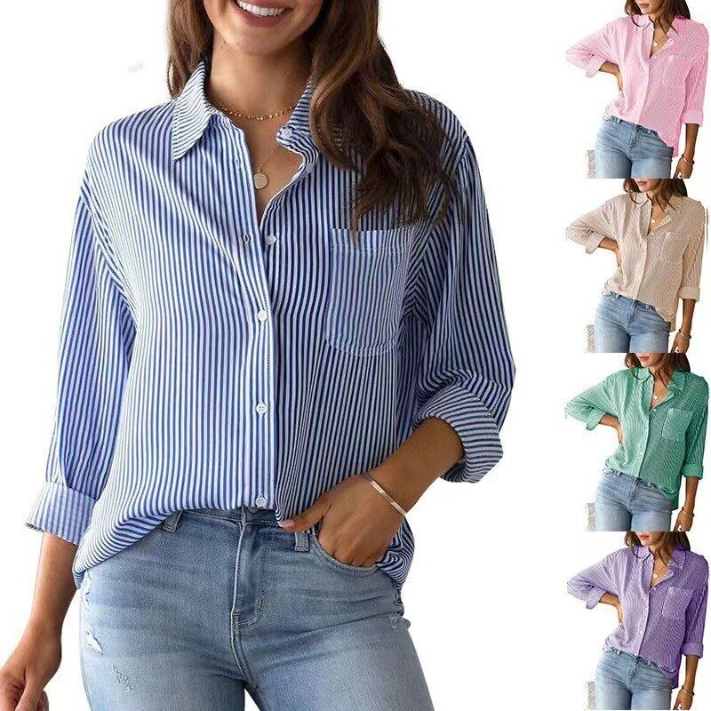 Striped Print Long Sleeve Shirt