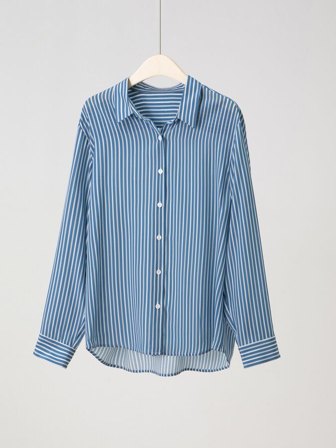 Silk Striped Long Sleeve Shirt view 2