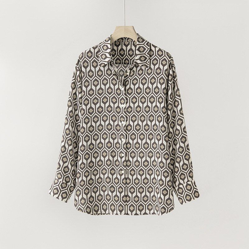 Seidenbluse Blumendruck Langarm Quadratischer Ausschnitt view 6