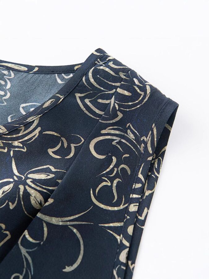 Seiden-Tanktop mit Blumenmuster ärmellos view 2