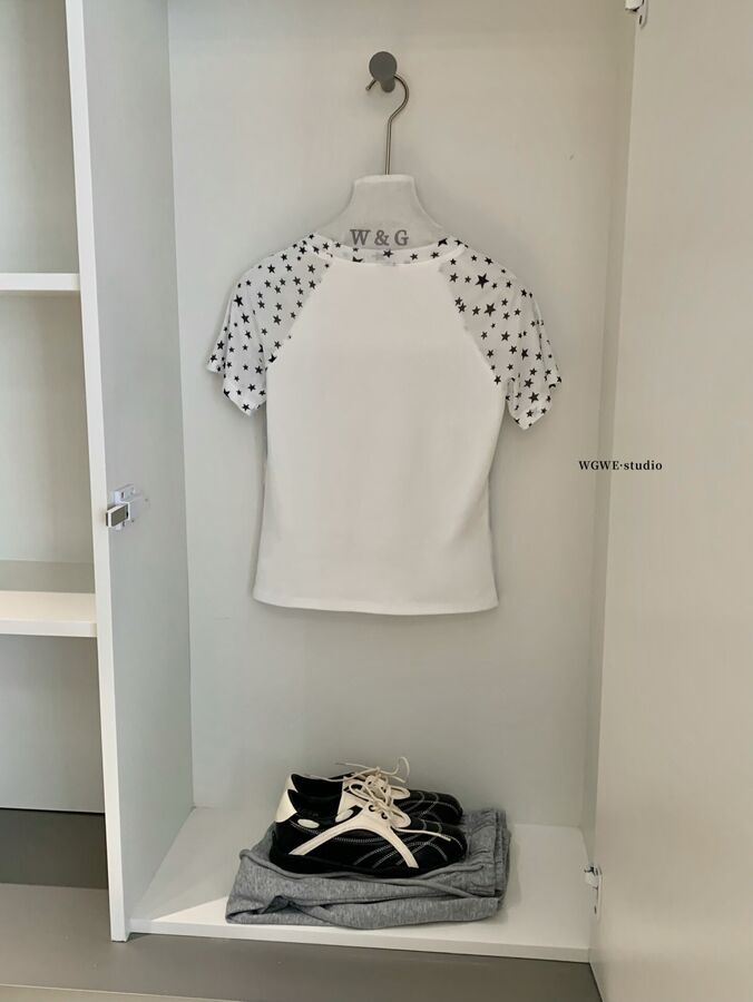 Cartoon Cat Print Short Sleeve T-Shirt view 5