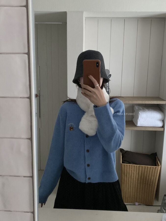 Strick-Cardigan mit Cartoon-Stickerei view 2