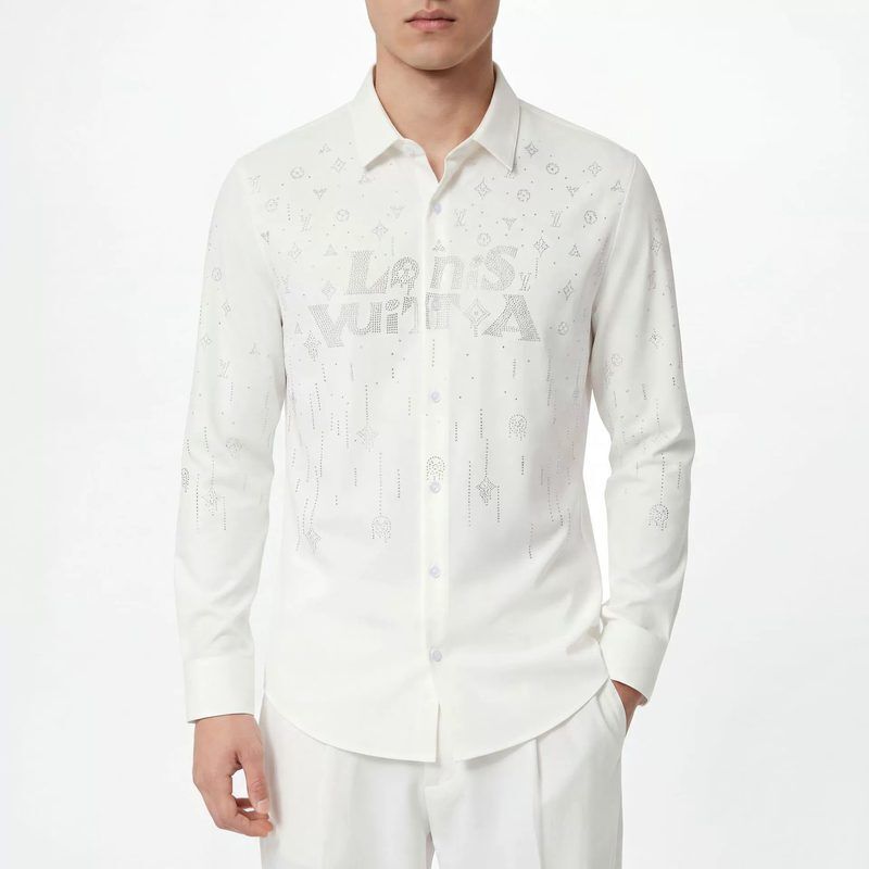 Digital Print Rhinestone Long Sleeve Shirt — Digital Print Shirts shirt manufacturer China Man & Shirt