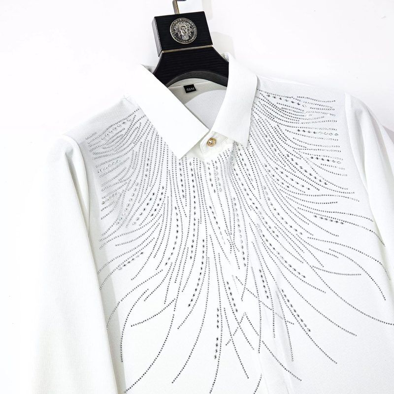 High-Temperature Rhinestone Wing Long Sleeve Shirt view 4