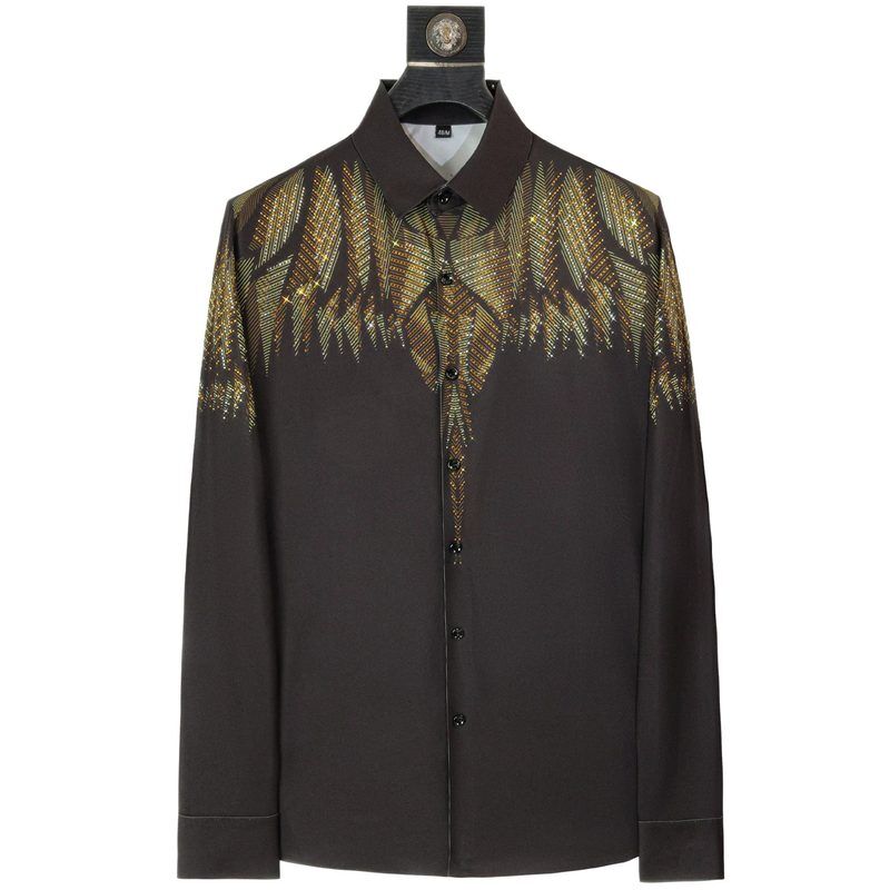 Premium Rhinestone Long Sleeve Business Shirt view 7