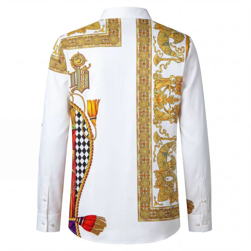Premium European Royal Rhinestone Digitaldruck-Hemd view 3