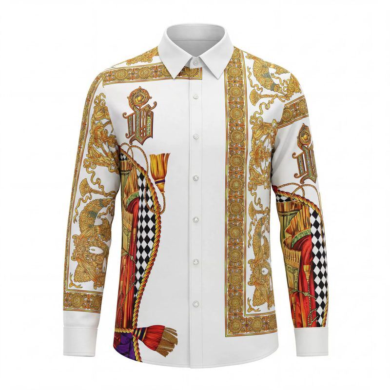 Premium European Royal Rhinestone Digitaldruck-Hemd view 6