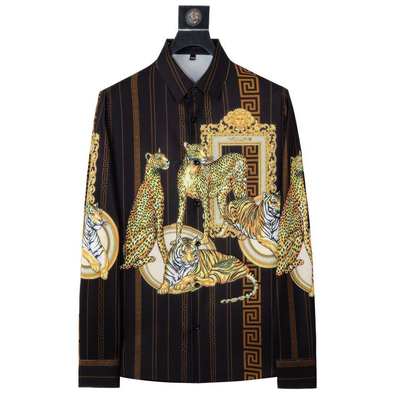 Premium Golden Beast Rhinestone Digital Print Shirt view 7