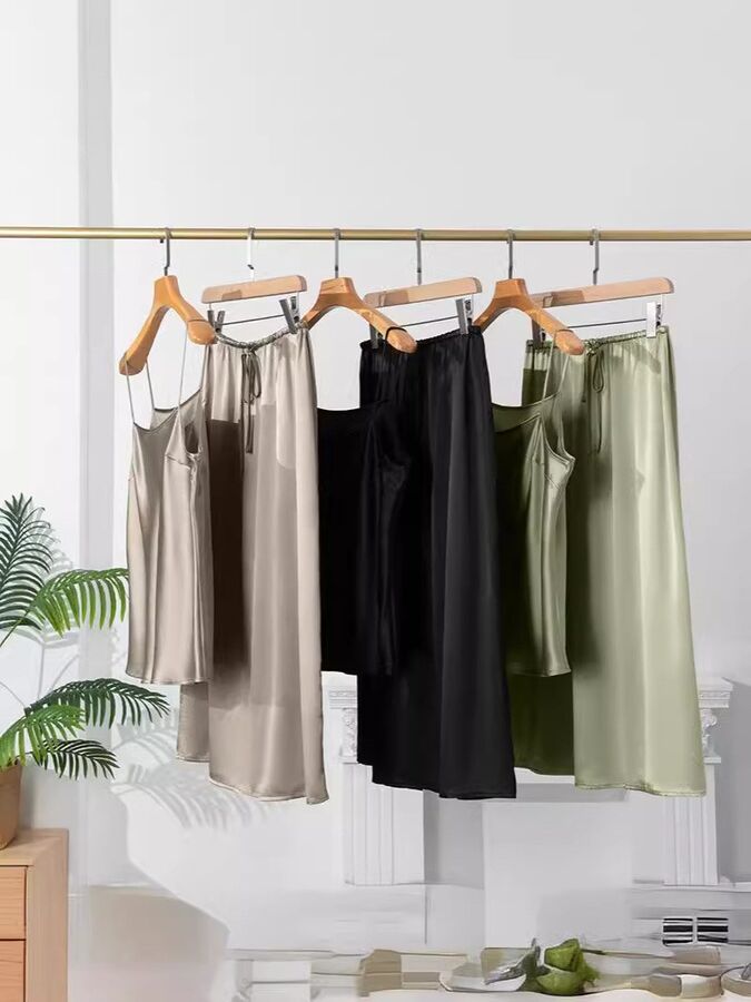 Silk Satin Cami and Skirt Set view 5