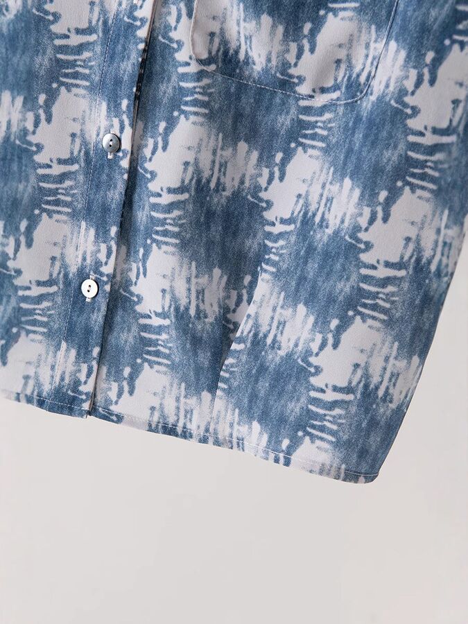 Conjunto de Camisa y Pantalones de Seda Floral view 3