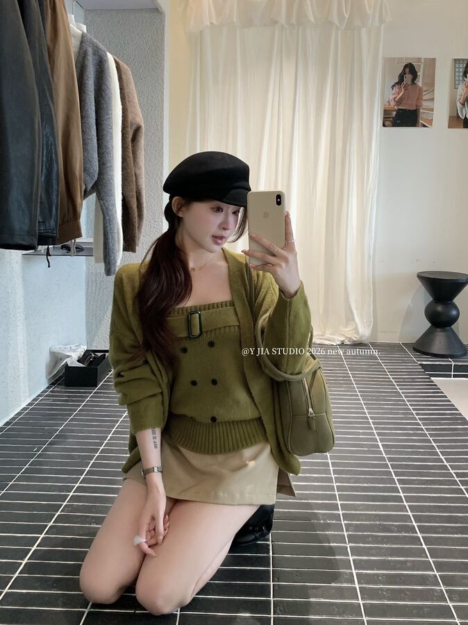 Lazy Knit Cardigan Bandeau Set view 9
